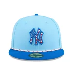 NY YANKEES NEW ERA 59FIFTY MEN'S  2025 FOURTH OF JULY FITTED HAT LIGHT BLUE/BLUE