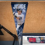 NY YANKEES PLAYERS CHOICE DIAMOND CLUB(R) PREMIUM PENNANT 12" X 30" AARON JUDGE - Image 2