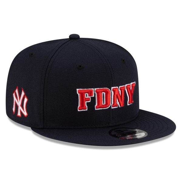NY YANKEES NAVY New Era 9FORTY   FDNY  Snapback  pre-curved brim