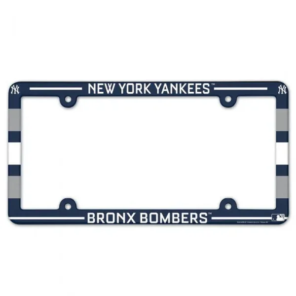 NEW YORK YANKEES SLOGAN LIC PLATE FRAME FULL COLOR