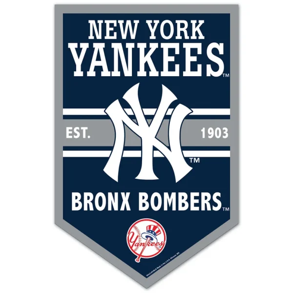 NY YANKEES WOOD SIGN 11" X 17" 1/4" THICK