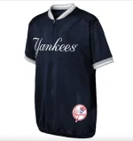 NEW YORK YANKEES YOUTH MESH SLIDE RUN SS SOLID BASEBALL CO and crew neckline & Banded bottom - Image 3