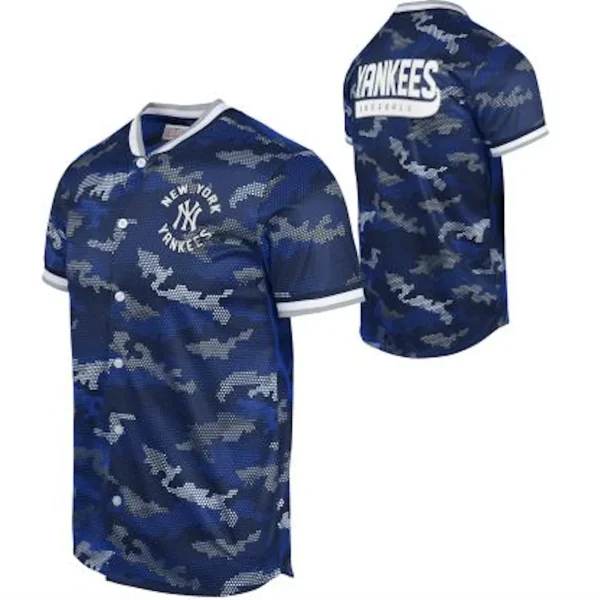 NEW YORK YANKEES YOUTH TECH BASE SS SUBLIMATED BB COL * Full-button front