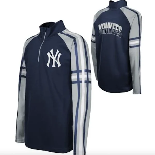 NEW YORK YANKEES YOUTH THIRD BASE BLOCKER  LONG SLEEVE CLRBLK