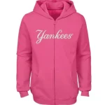 NY YANKEES  WORDMARK LS FZ HOODIE  Fleece Top with Full Zip YOUTH
