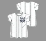 NEW YORK YANKEES  NEWBORN BAT-BALL HITTER SS COVERALL  Creepers/Coverall/Onsie/Romper