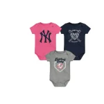 NY YANKEES  BASEBALL BABY 3 PACK CREEPER S  Creepers/Coverall/Onsie/Romper FOR NEW BORN