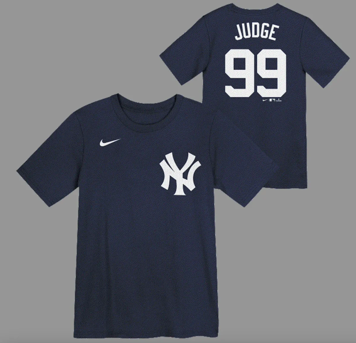 NEW YORK YANKEES JUDGE AARON #99 HOME NAME & NUMBER TEE KID'S - Image 1