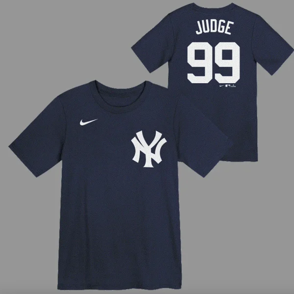 NEW YORK YANKEES JUDGE AARON #99 HOME NAME & NUMBER TEE KID'S