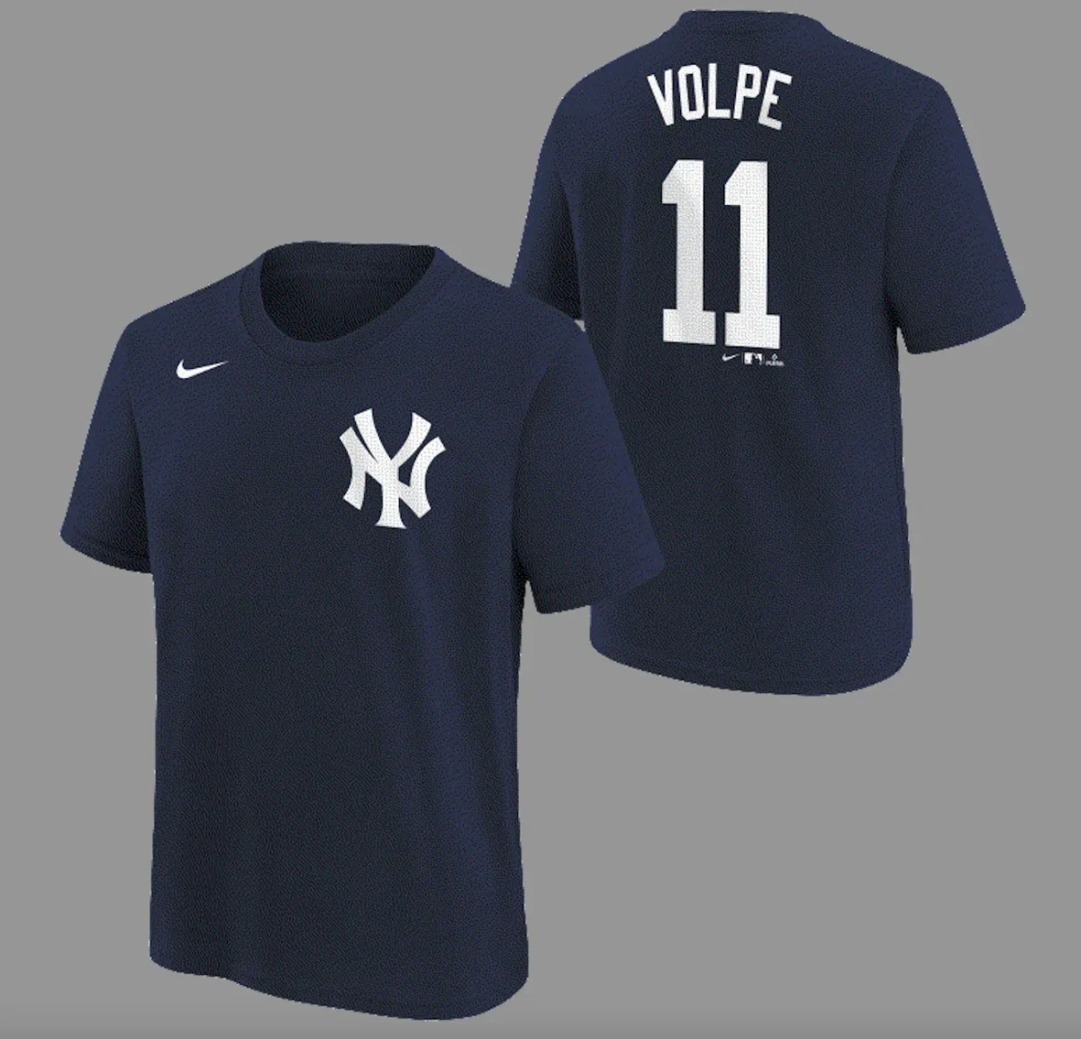 NEW YORK YANKEES VOLPE ANTHONY #11 HOME NAME & NUMBER TEE YOUTH - Image 1