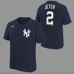NEW YORK YANKEES JETER DEREK #2 HOME NAME & NUMBER TEE YOUTH