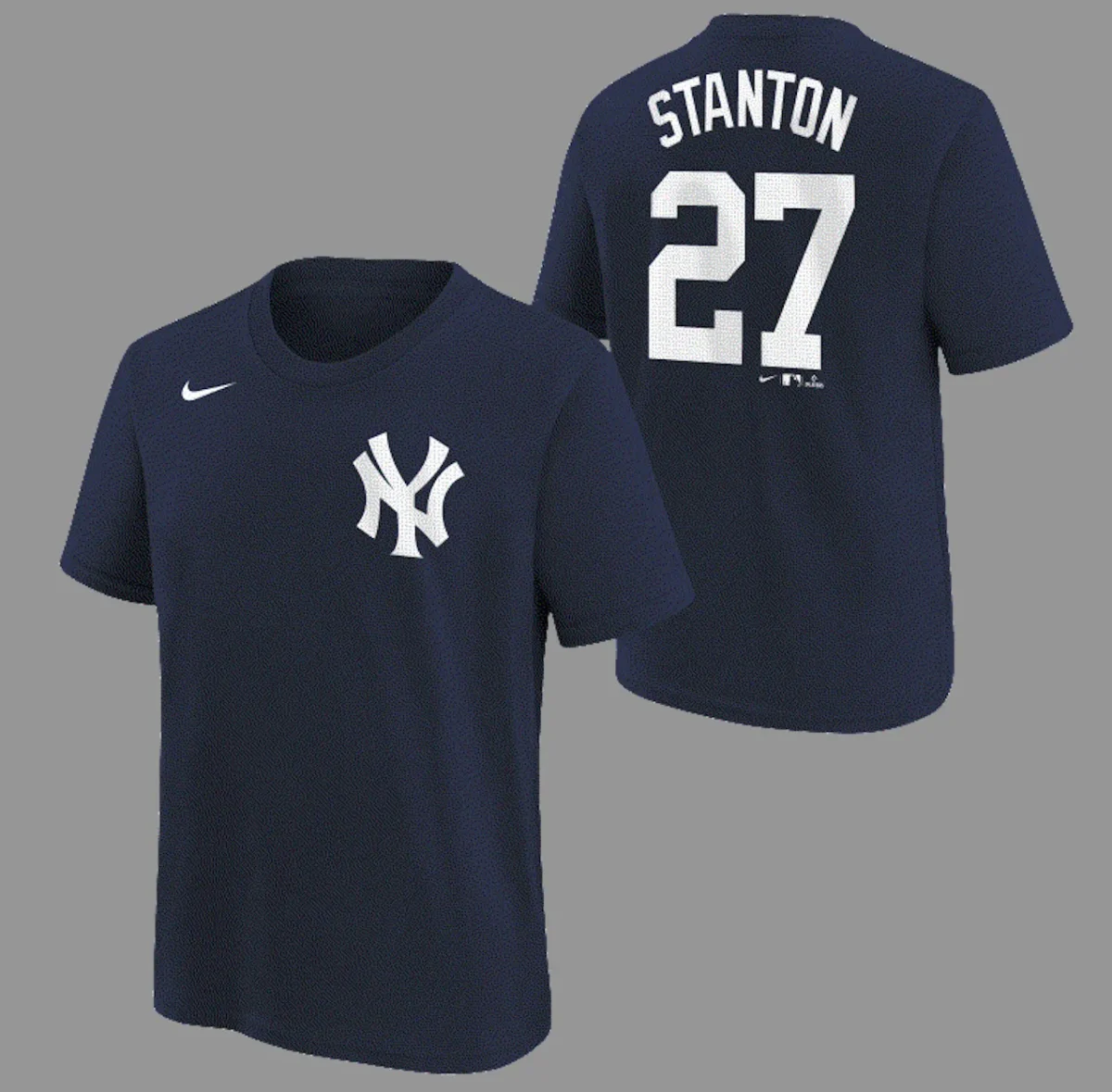 NEW YORK YANKEES STANTO GIANCARLO #27 HOME NAME & NUMBER TEE YOUTH - Image 1