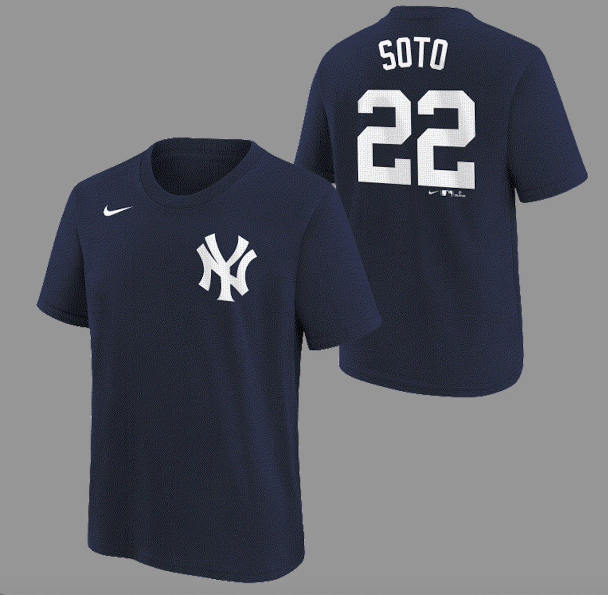 NY YANKEES SOTO JUAN # 22 YOUTH HOME N&N SS TEE S/S SPORTSWEAR TOPS - Image 1