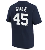 NY YANKEES COLE # 45 HOME N&N SS TEE S/S SPORTSWEAR TOP FOR YOUTH - Image 2