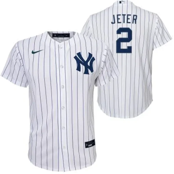 NY YANKEES NIKE J DEREK  #2 HOME TWILL PLAYER FINISHED YOUTH