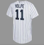 NEW YORK YANKEES VOLPE ANTHONY #11 HOME TWILL PLAYER FINISHED YOUTH - Image 3