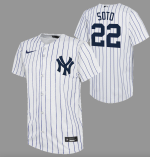NEW YORK YANKEES SOTO JUAN # 22 HOME TWILL PLAYER FINISHED YOUTH