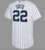 NEW YORK YANKEES SOTO JUAN # 22 HOME TWILL PLAYER FINISHED YOUTH - Image 4