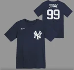 NEW YORK YANKEES A JUDGE # 99 HOME NAME & NUMBER TEE INFANT