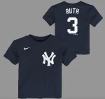NEW YORK YANKEES B RUTH #3 HOME NAME & NUMBER TEE INFANT