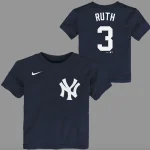 NEW YORK YANKEES B RUTH #3 HOME NAME & NUMBER TEE INFANT
