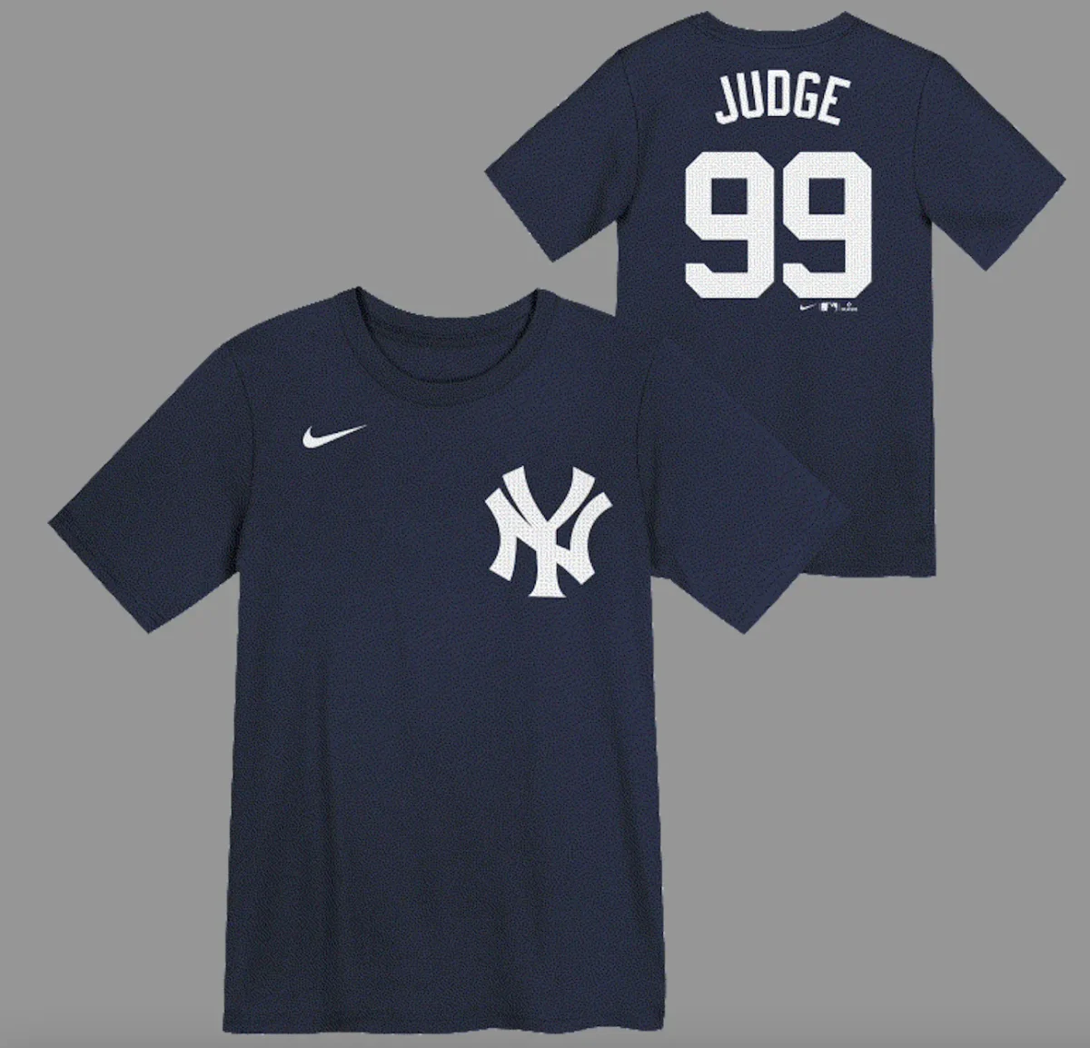 NY YANKEES JUDGE AARON #99 HOME NAME & NUMBER TEE TODDLER - Image 1