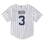 NY YANKEES TODDLER JERSEY NIKE B RUTH # 3 HOME SCRPRT PLAYER FINISHED - Image 3