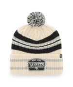 NEW YORK YANKEES NATURAL HONE PATCH 47 CUFF KNIT
