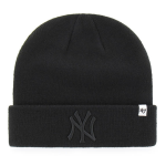 NY YANKEES BLACK RAISED 47 CUFF KNIT