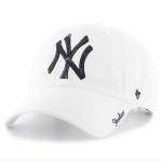 NY YANKEES WHITE WITH NY SPARKLE TEAM COLOR 47 CLEAN UP  FOR WOMEN'S