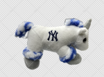 NEW YORK YANKEES SMU 5'' INCH UNICORN FUZZY WHITE / LIGHT BLUE