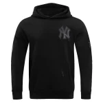NEW YORK YANKEES NEUTRAL DROP SHOULDER FLC PO HOODIE
