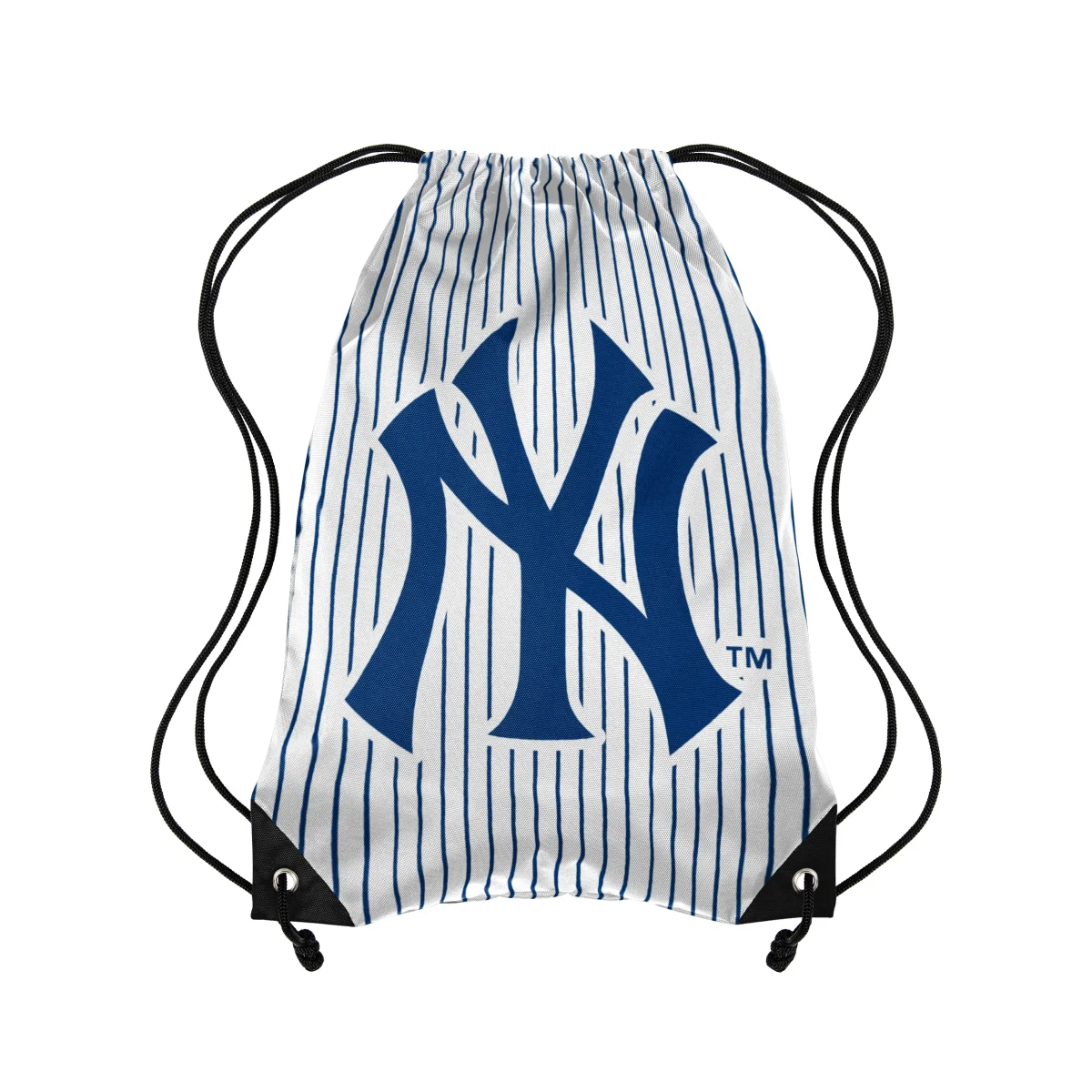 NY  Yankees  NY  WHITE PINSTRIPE  FOCO  Drawstring BACKPACK - Image 1