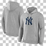 NY Yankees FANATICS GRAY  Pullover Hoodie  SCREEN PRINT  BIG NY