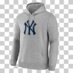NY Yankees FANATICS GRAY  Pullover Hoodie  SCREEN PRINT  BIG NY - Image 3