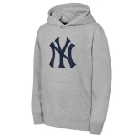 NEW YORK YANKEES YOUTH GREY HOODIE * BY GENUINE MERCHANDISE  - Image 2
