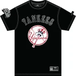 NY  YANKEES REBEL ATHLETICS STACKED LOGO M SJ TEE