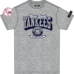 NY YANKEES TEAM BADGE  GRAY TEE
