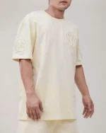 NEW YORK YANKEES NEUTRAL CJ DROP SHOULDER  EGGSHELL TEE - Image 5