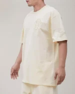NEW YORK YANKEES NEUTRAL CJ DROP SHOULDER  EGGSHELL TEE - Image 3