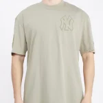 NEW YORK YANKEES NEUTRAL CJ DROP SHOULDER  DARK TAUPE TEE
