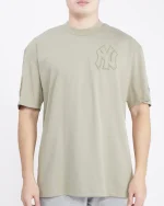 NEW YORK YANKEES NEUTRAL CJ DROP SHOULDER  DARK TAUPE TEE