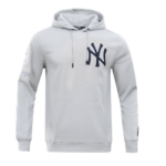 NY YANKEES Pro Standard  Logo Blended P/O Men's DARK GRAY Hoodie