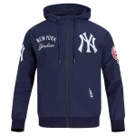 NY YANKEES MEN'S FULL ZIP HOODIE CLASSIC WIND SUIT NAVY