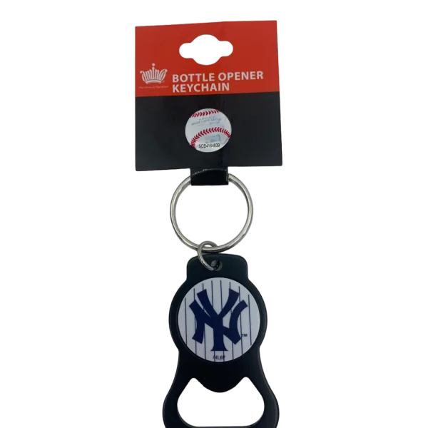 New York Yankees  BLACK Bottle Opener  Key Chain