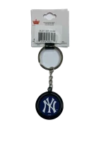 NEW YORK YANKEES BLACK BASEBALL SPINNER KEYCHAIN - Image 2