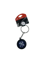 NEW YORK YANKEES BLACK BASEBALL SPINNER KEYCHAIN