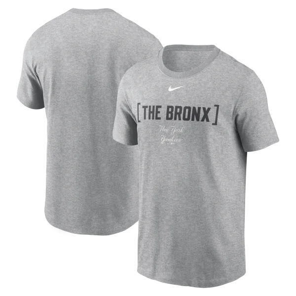NY YANKEES Men's Nike Bracket Team Phrase GRAY Tee THE BRONX