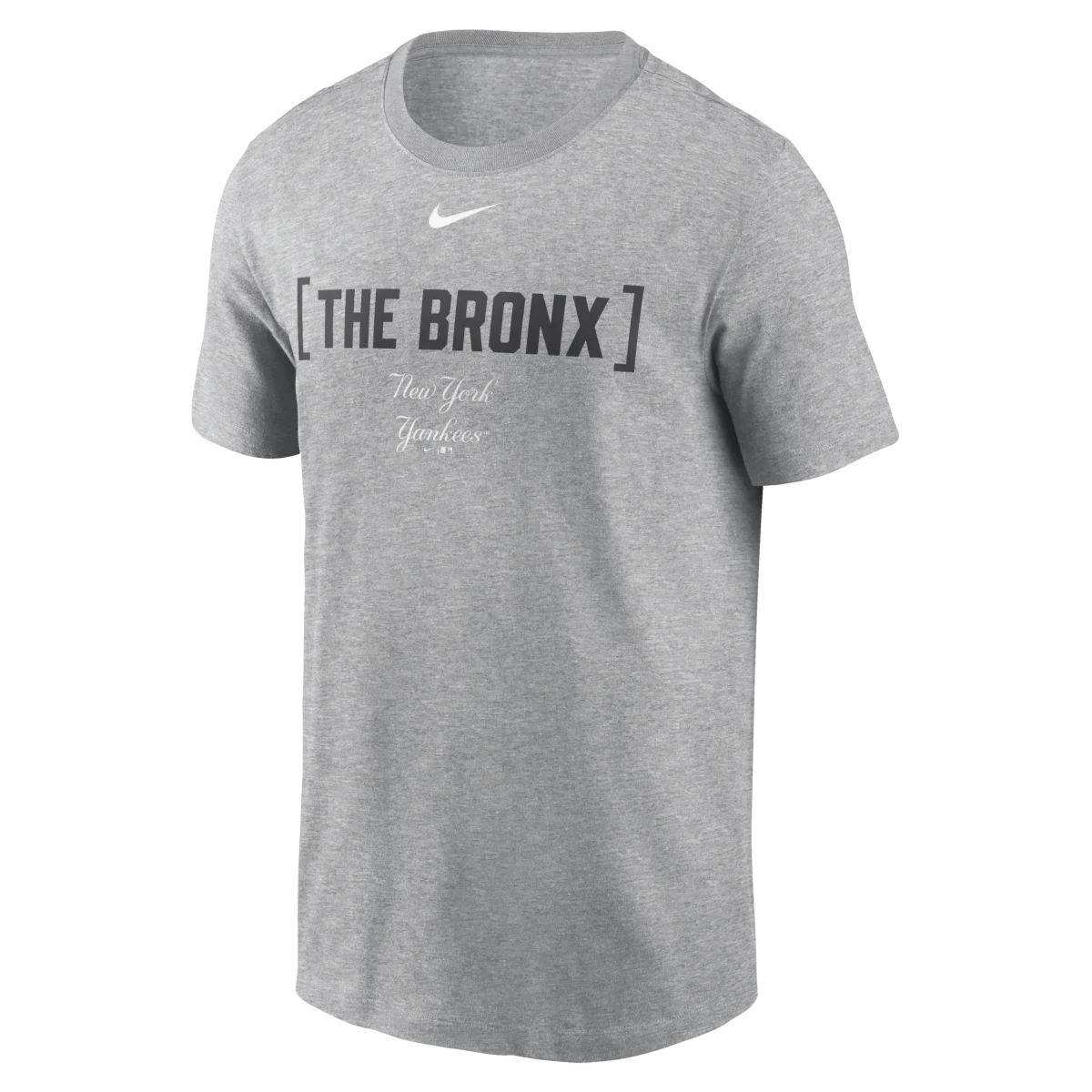 NY YANKEES Men's Nike Bracket Team Phrase GRAY Tee THE BRONX - Image 3
