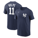 NY YANKEES VOLPE # 11 NIKE NAVY NAME & NUMBER MEN’S T-SHIRT